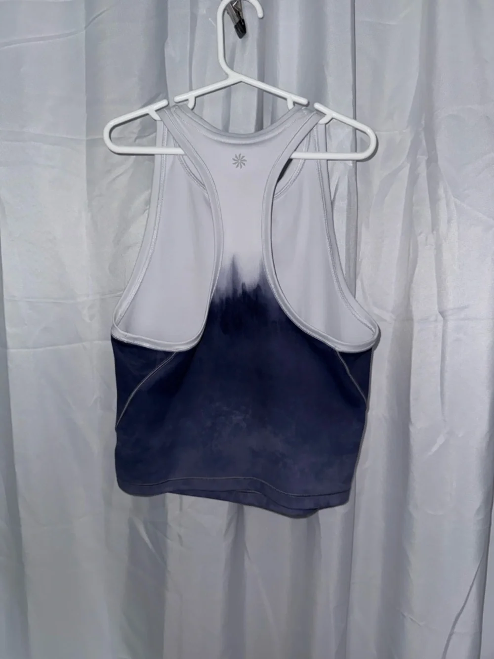 Athleta White to Navy Ombre Performance Tank
